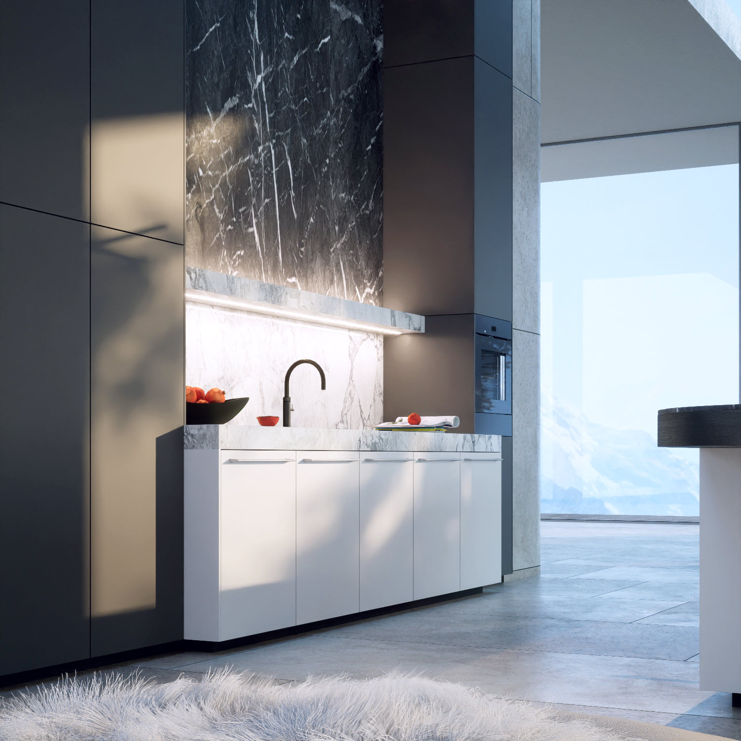 Kuechenformen SieMatic Mondial Design Kuechenzeile