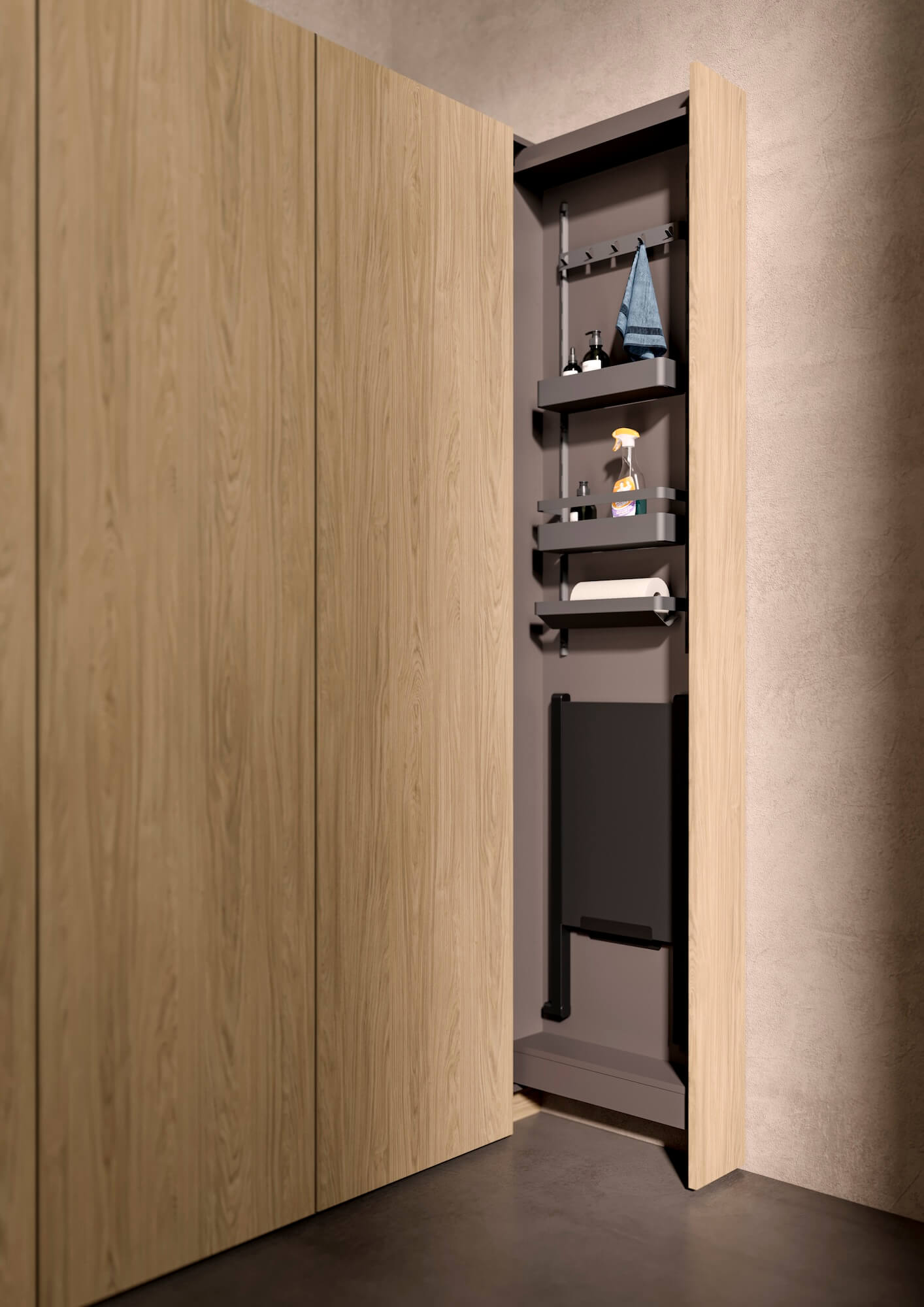 LEICHT Stauraum Neuheiten Haushalts-Auszugschrank 20cm