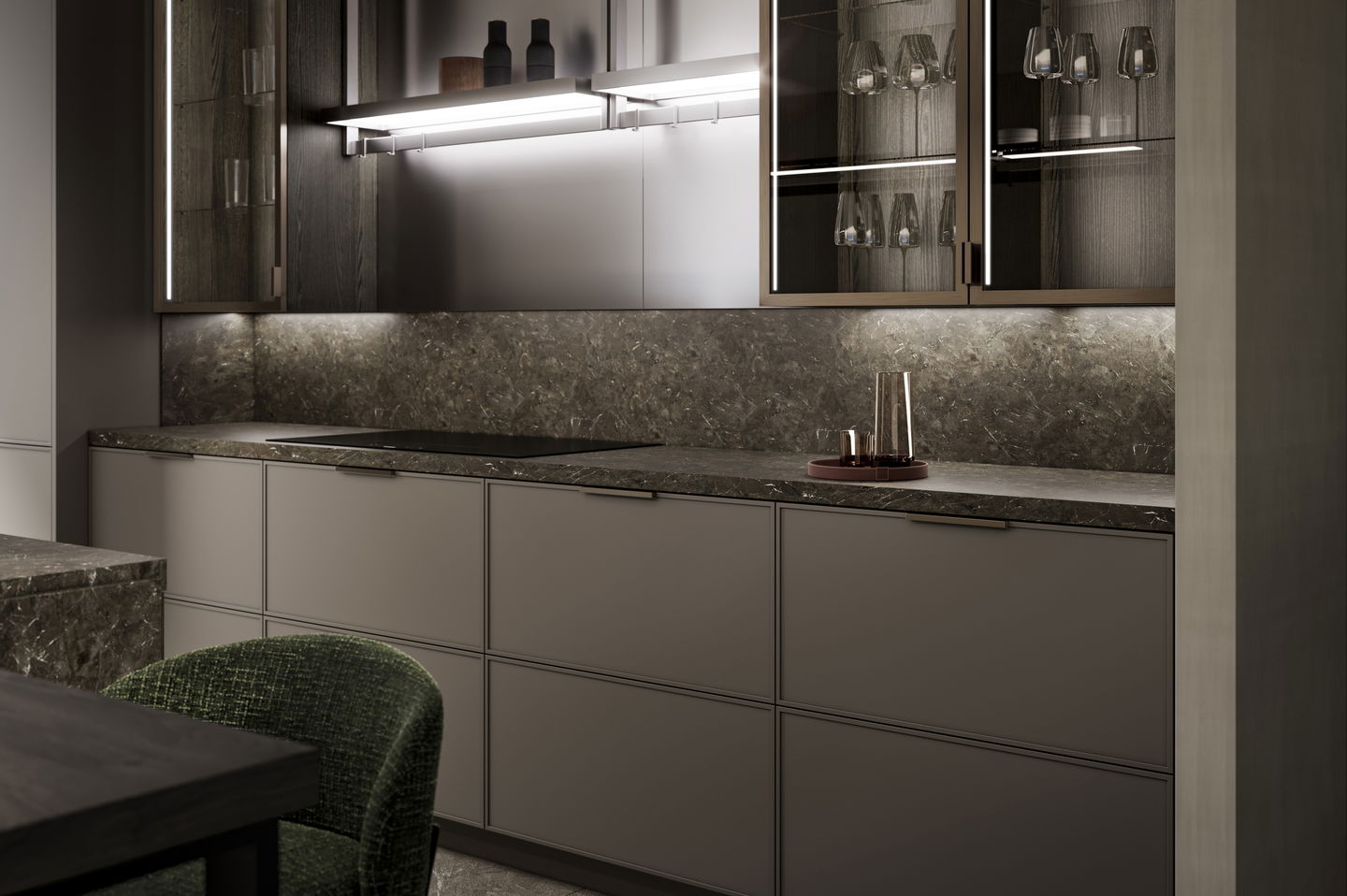 LEICHT-WAKUU-Kueche-Bronze-Metallic