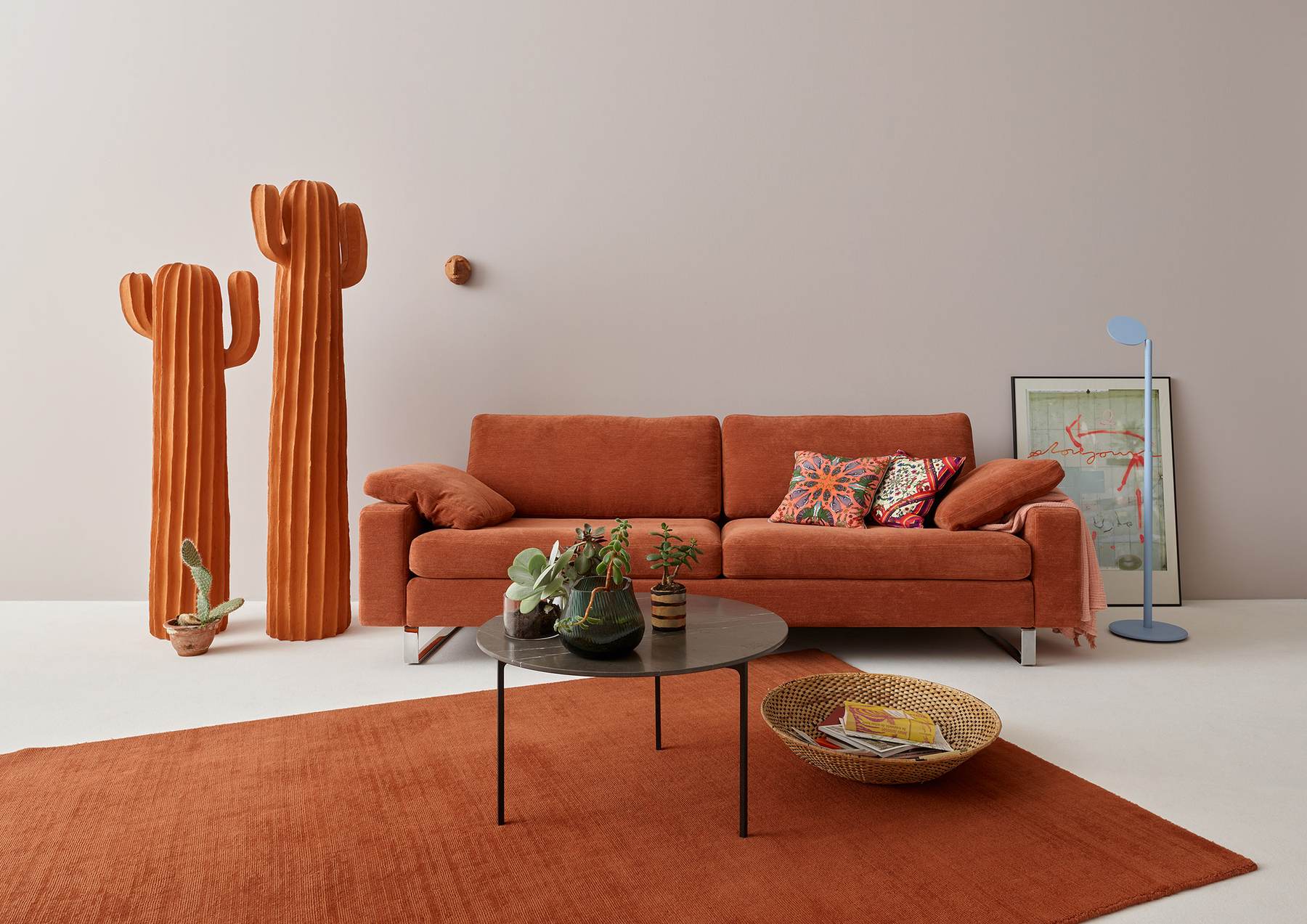 COR Conseta Sofa mit Kufe in Chrom