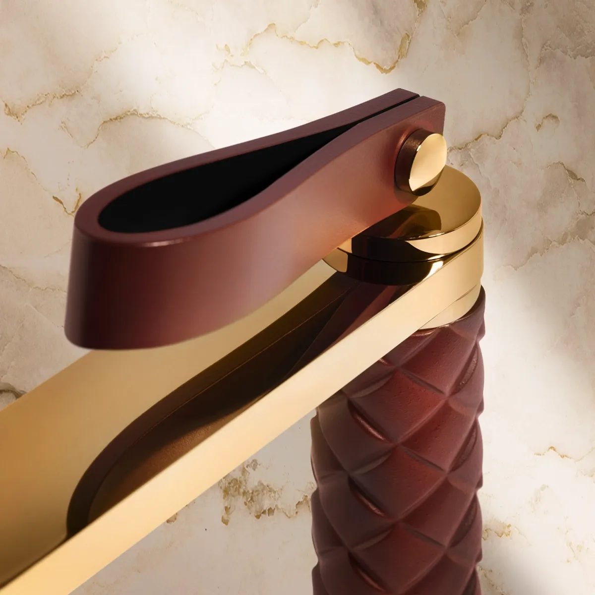 Gessi Pelle Armatur mit Lederriemen und Tressé